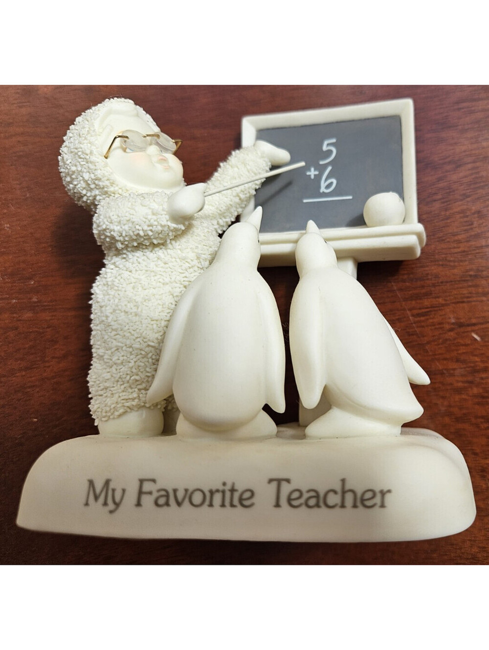 Department 56 Snowbabies My Favorite Teacher Penguins Bisque Porcelain Figurine